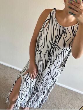 FWRD Australia Black white maxi dress formal evening gown vacation minimalist
